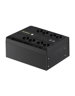 Exegate EX293853RUS ИБП ExeGate NEO NNB-600.LED.AVR.8SH.CH &lt;600VA/360W, LED, AVR, 8*Schuko, 4*USB-порта для зарядки, Black&gt;