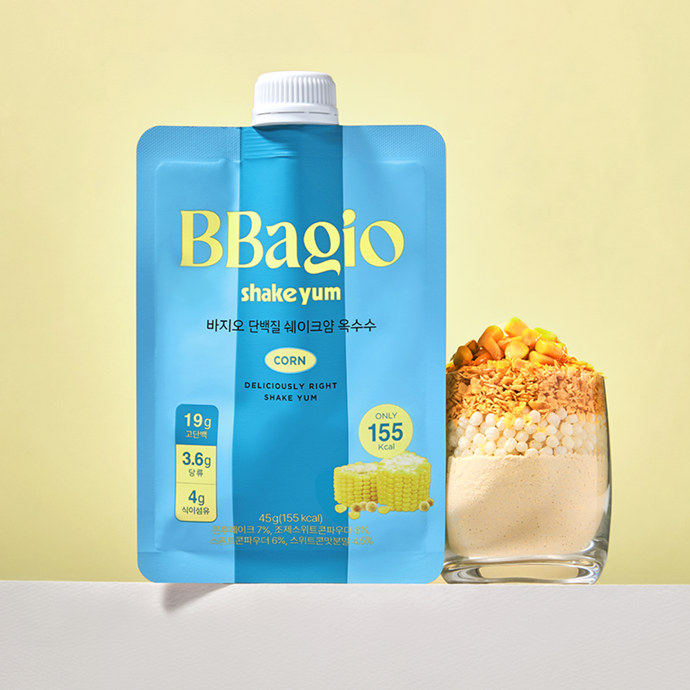 BBAGIO Протеиновые шейки со вкусом кукурузы Corn Shake Yum (1 шт * 45 г)