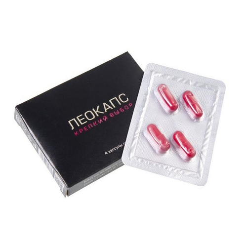 Возбуждающие капсулы для мужчин Леокапс ФИТО ПРО 4шт (580мг)