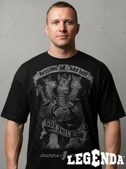 Футболка оверсайз LEGENDA Горыныч черная