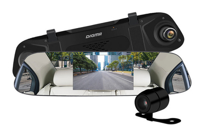 DIGMA FreeDrive 404 MIRROR DUAL, 2 камеры