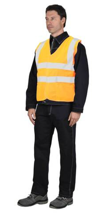 Жилет сигнальный класс 2, 4 СОП (трик.120 гр/м2, карманы) оранжевый