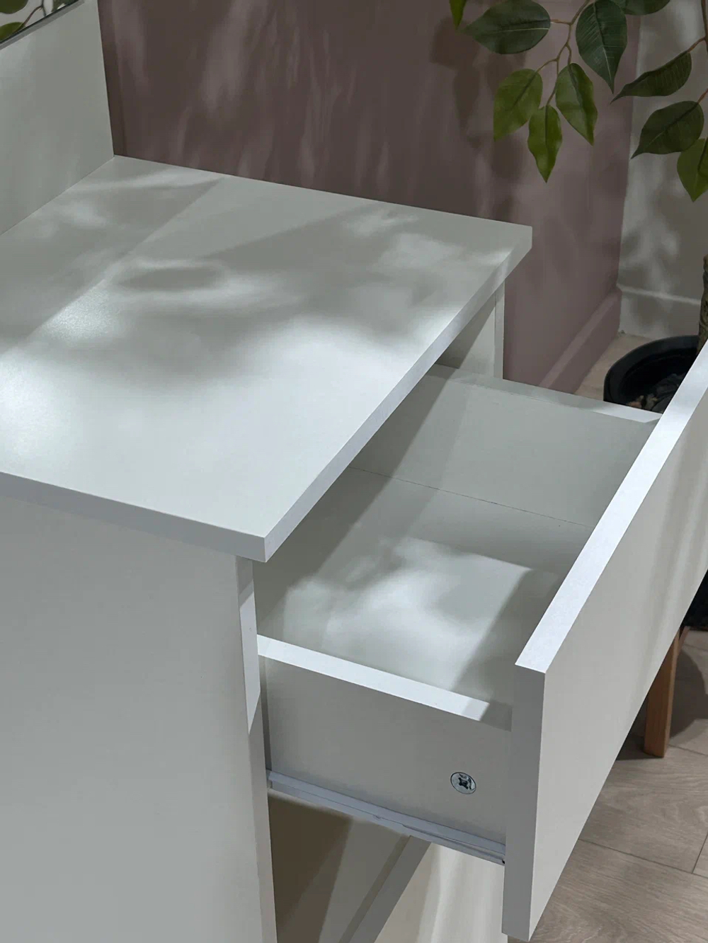 Вешалка с зеркалом «Денвер» Белая