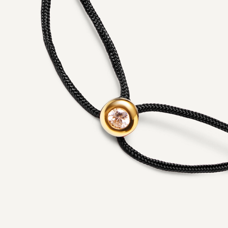 Браслет Капля на Шнурке – Черный