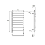 Полотенцесушитель электрический Point Сатурн PN90858 П8 500x800 диммер справа, хром