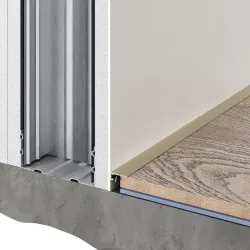 Микроплинтус анодированный титановый браш, 2000x15x6 мм