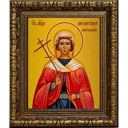 Мелитина Маркианопольская Святая мученица. Икона на холсте.