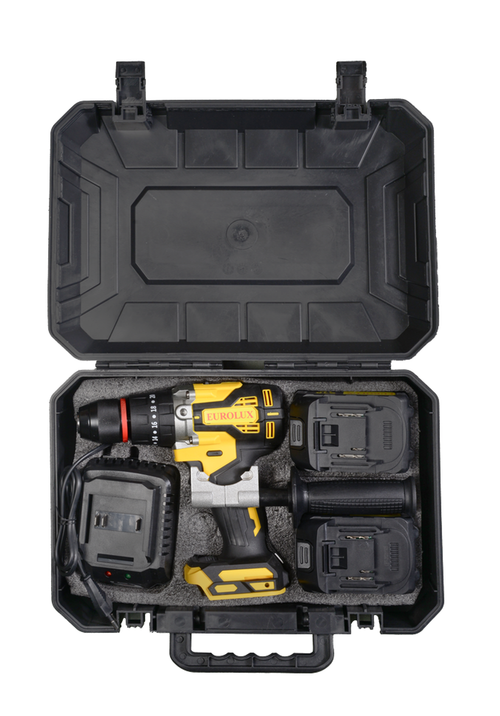 Дрель-шуруповерт аккумуляторная для ледобура Eurolux ДА-21/2Li (бесщеточный двигатель)