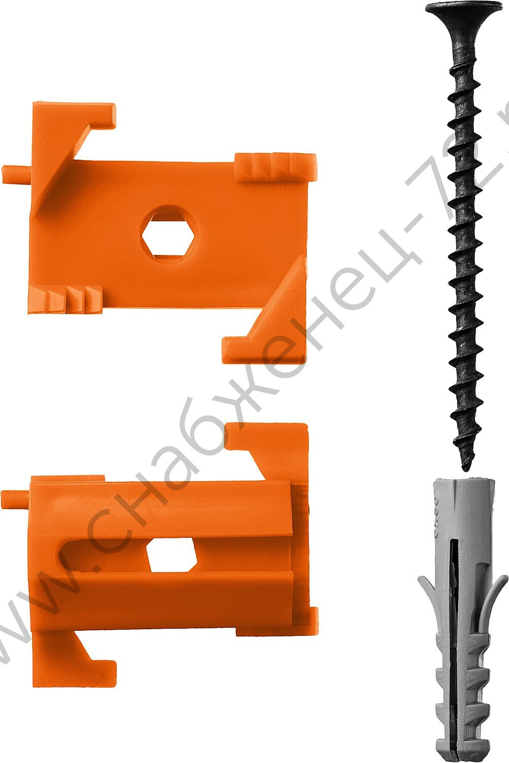ЗУБР ВИНТ-Н25 набор: СКШМ в комплекте с дюбелем и саморезом, 25 шт (30955-Н25)