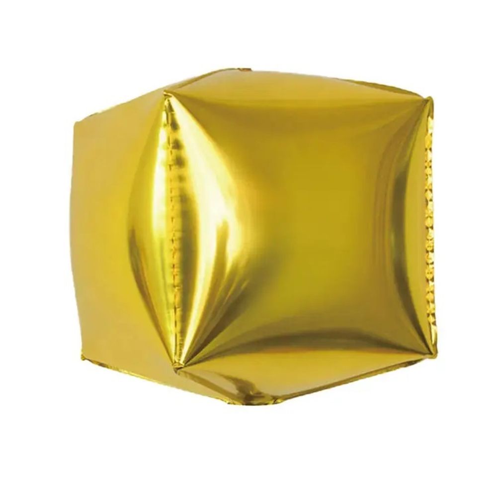Шар 3D (20&#39;&#39;/51 см) Куб, Золото, 1 шт.