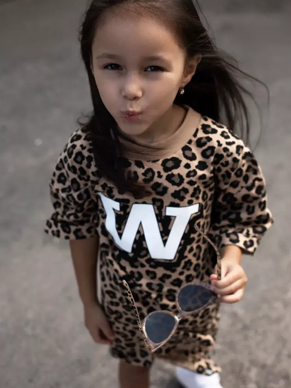 Платье детское трикотажное в садик