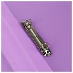 Папка на 2-х кольцах, 25мм, Стамм Кристалл, 700мкм, корешок с карманом, фиолетовая