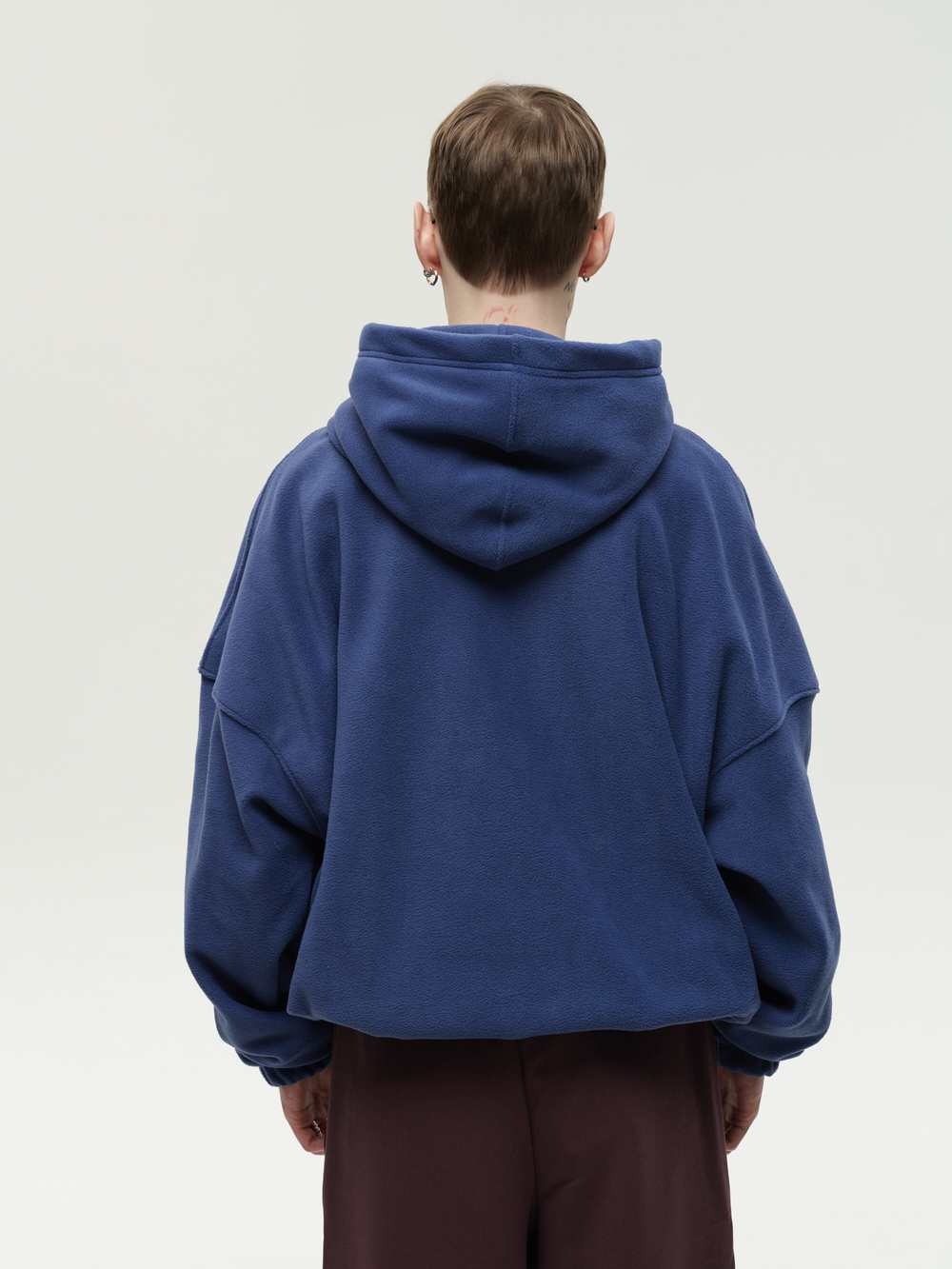 Drawstring Hoodie Navy Smoke