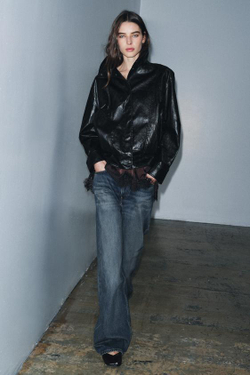 ZARA ДЖИНСЫ ZW COLLECTION BAGGY СО СРЕДНЕЙ ПОСАДКОЙ, СИНИЙ