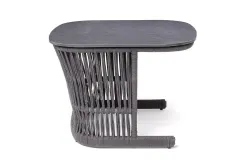 "Лугано" журнальный стол 76х76 H55 см из HPL, цвет "серый гранит"