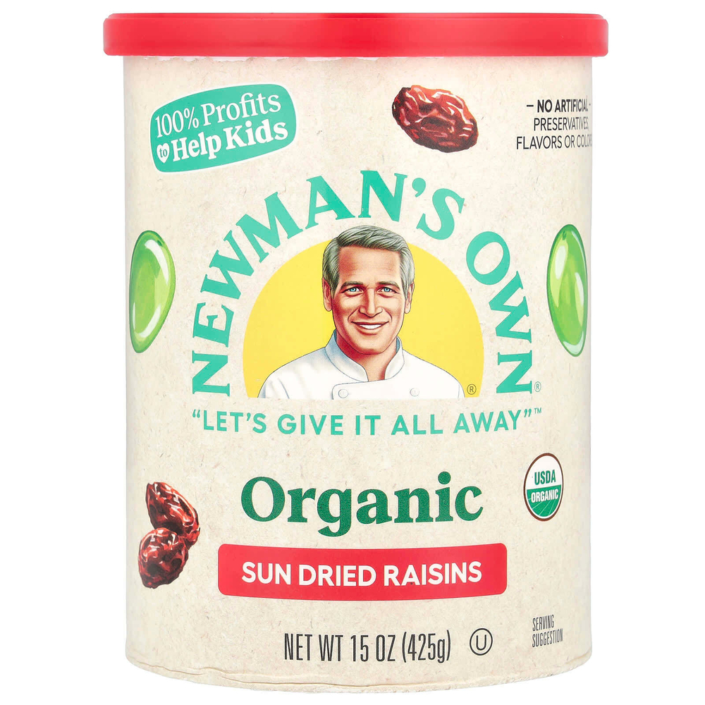 Newman's Own Organics, изюм, сушеный на солнце, 425 г (15 унций)