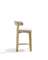 Полубарный стул Granite 65 см, бежевый шенилл, массив ясеня в натуральном цвете