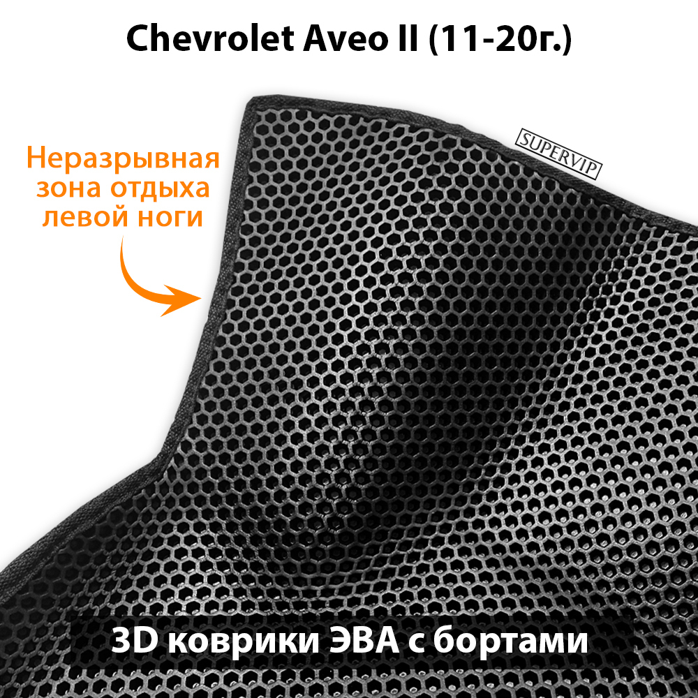 комплект ева ковриков в салон авто для Chevrolet aveo II 11-20 от supervip