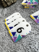 Номерки для гардероба акрил 3х5 см