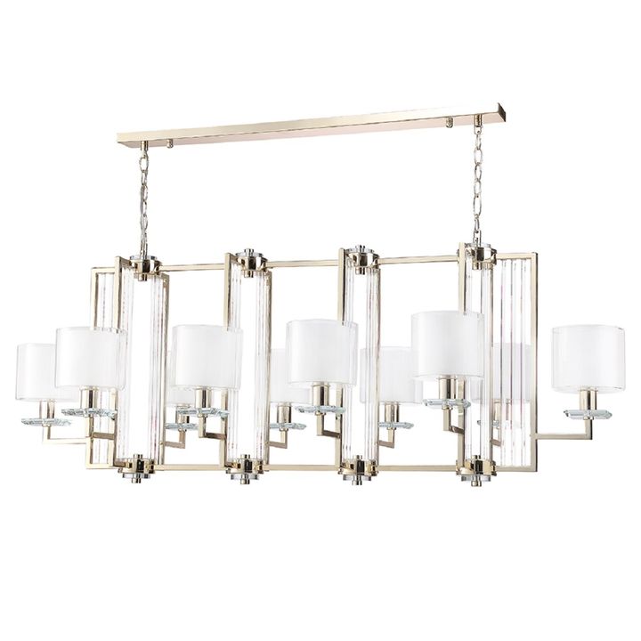 Подвесная люстра Crystal Lux Nicolas SP10 L1300 Gold/White