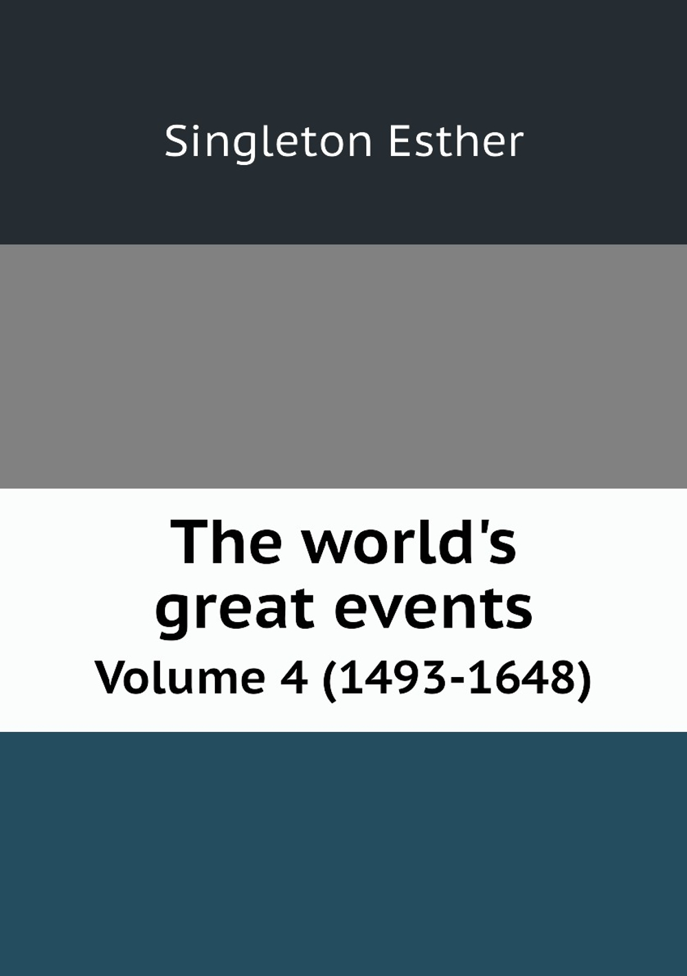The World's great events. An indexed history of the world from earliest times to the present day by famous historians.. Volume 4 (1493-1648) | Singleton Esther