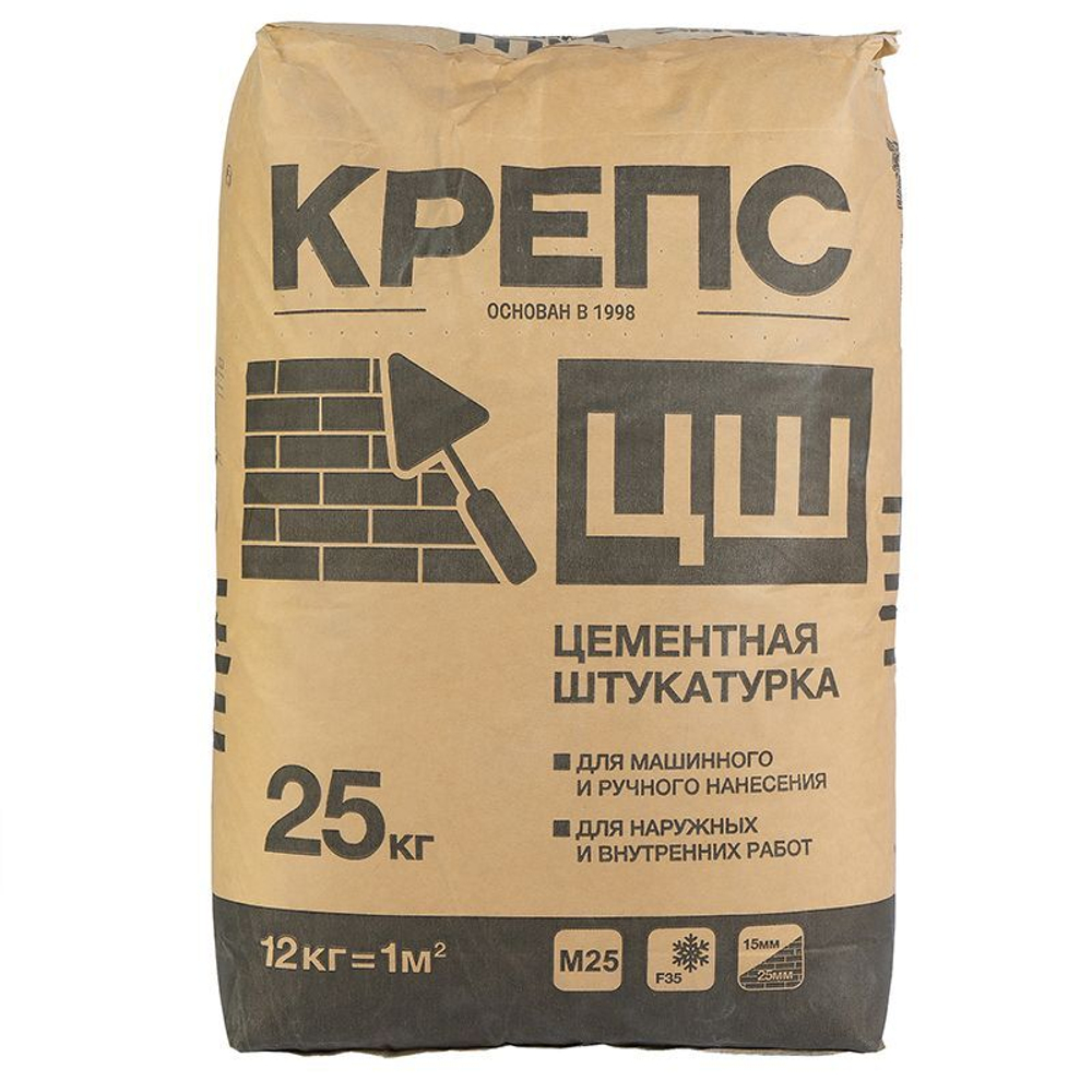 Штукатурка цементная Крепс ЦШ 25 кг