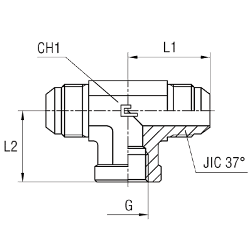 Штуцер PT JIC 7/8" BSP 1/2"