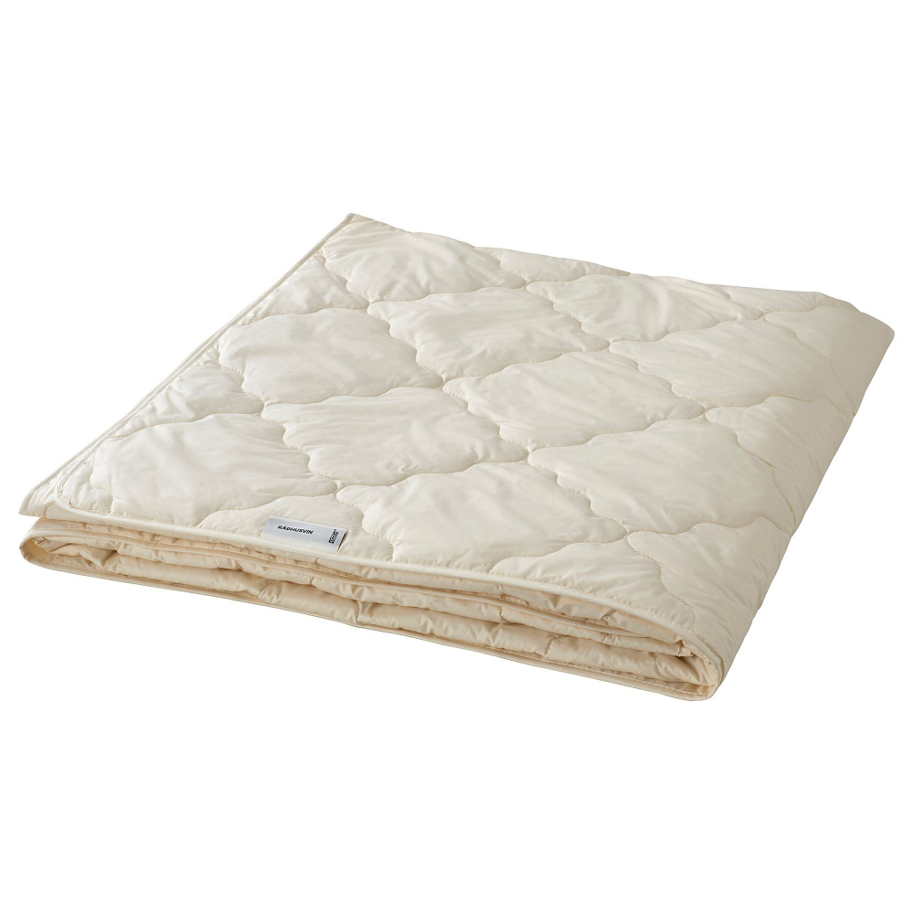 Евро одеяло IKEA RADHUSVIN (РАДХУСВИН), Стеганое, Всесезонное, Летнее, Бежевый, 220x240 см