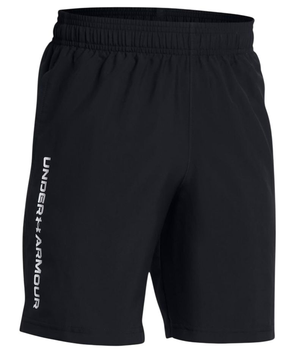 Шорты для мальчика теннисные Under Armour Boys Tech Woven Wordmark - black/white