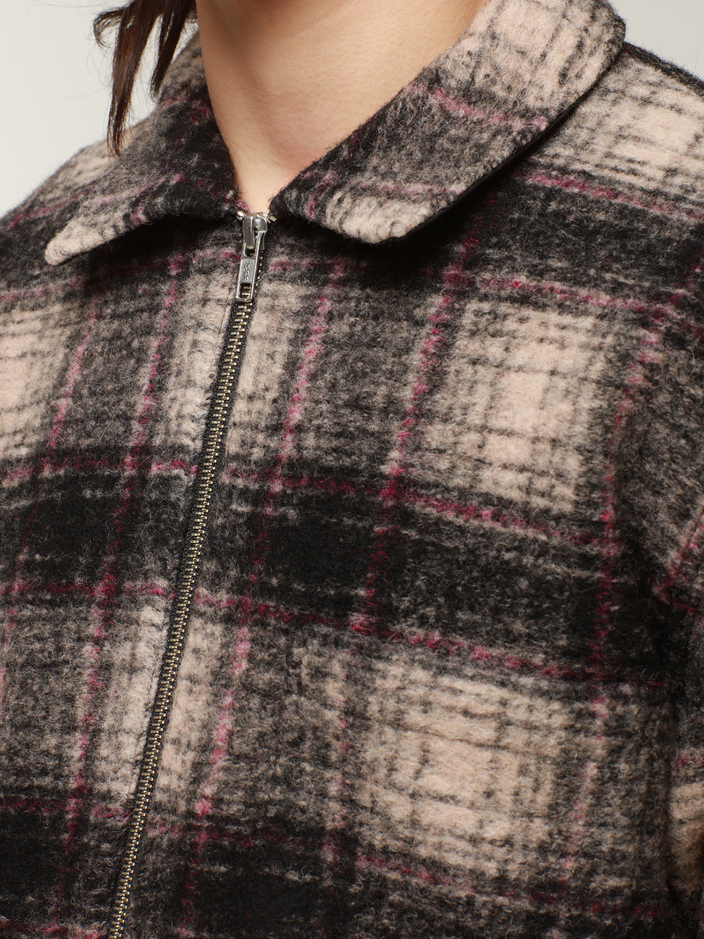 Рубашка Wool Plaid Zip