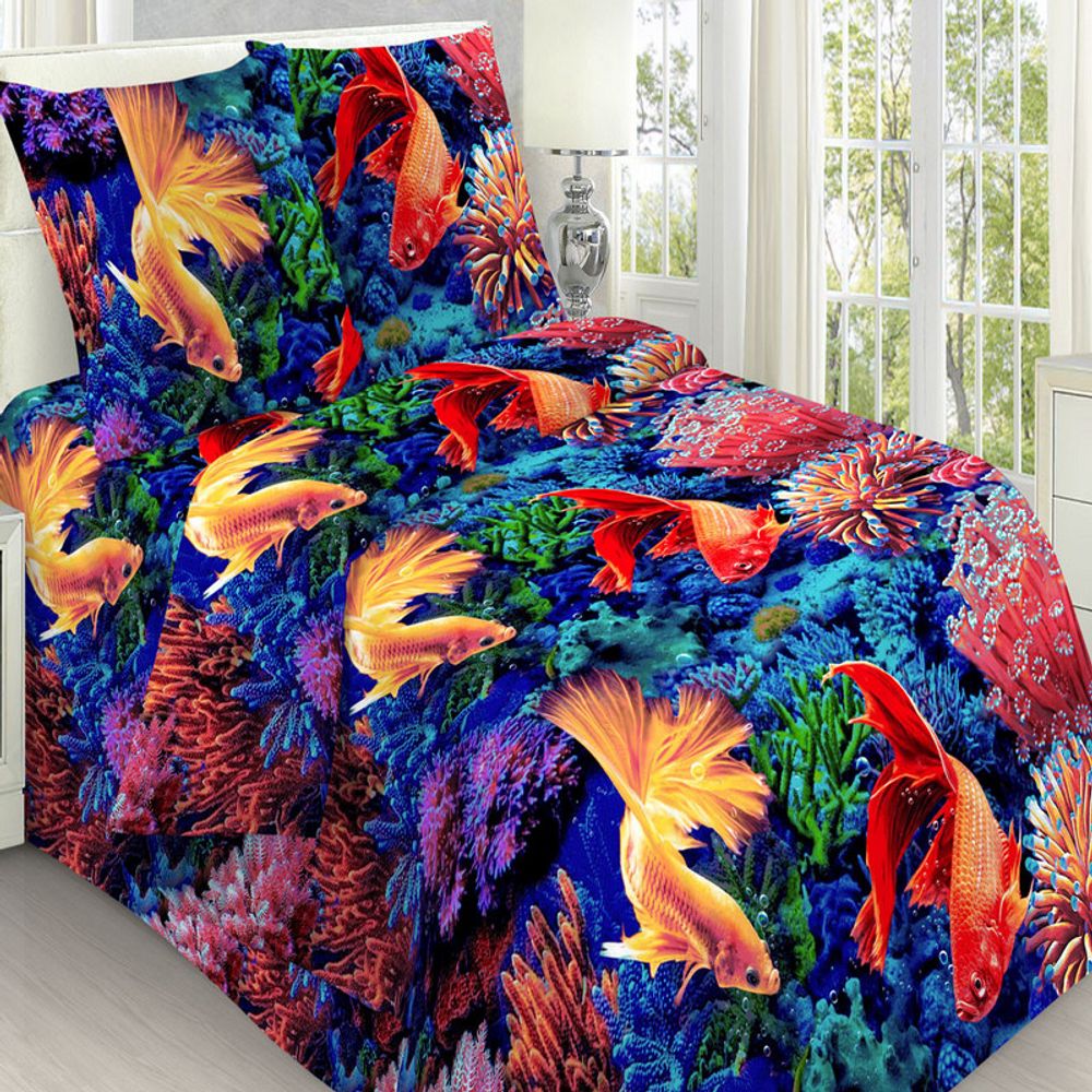 Комплект постельного белья "ВЛ. 2052", бязь, 100% хлопок.