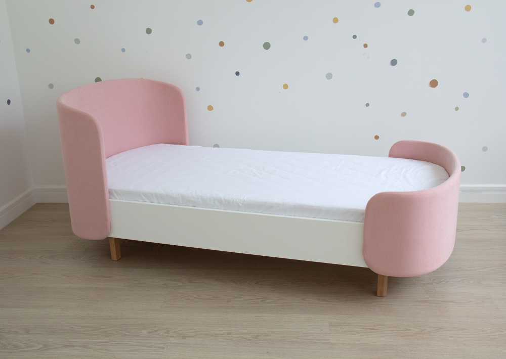 Кровать подростковая KIDI Soft размер М (розовый)