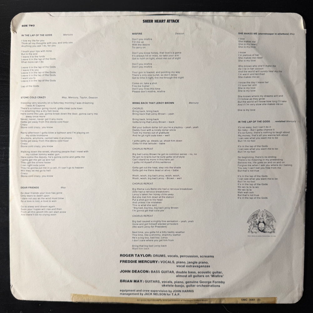 Queen ‎– Sheer Heart Attack (Англия 1975г.)