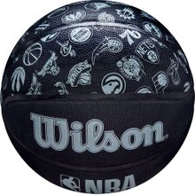 Мяч баск. WILSON NBA All Team, WTB1300XBNBA р.7, PU, бутил. камера, черный