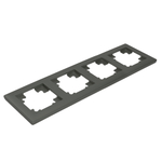 Рамка STEKKER, PFR00-7005-06 5-местная, пластик, серия Катрин, графит 39811