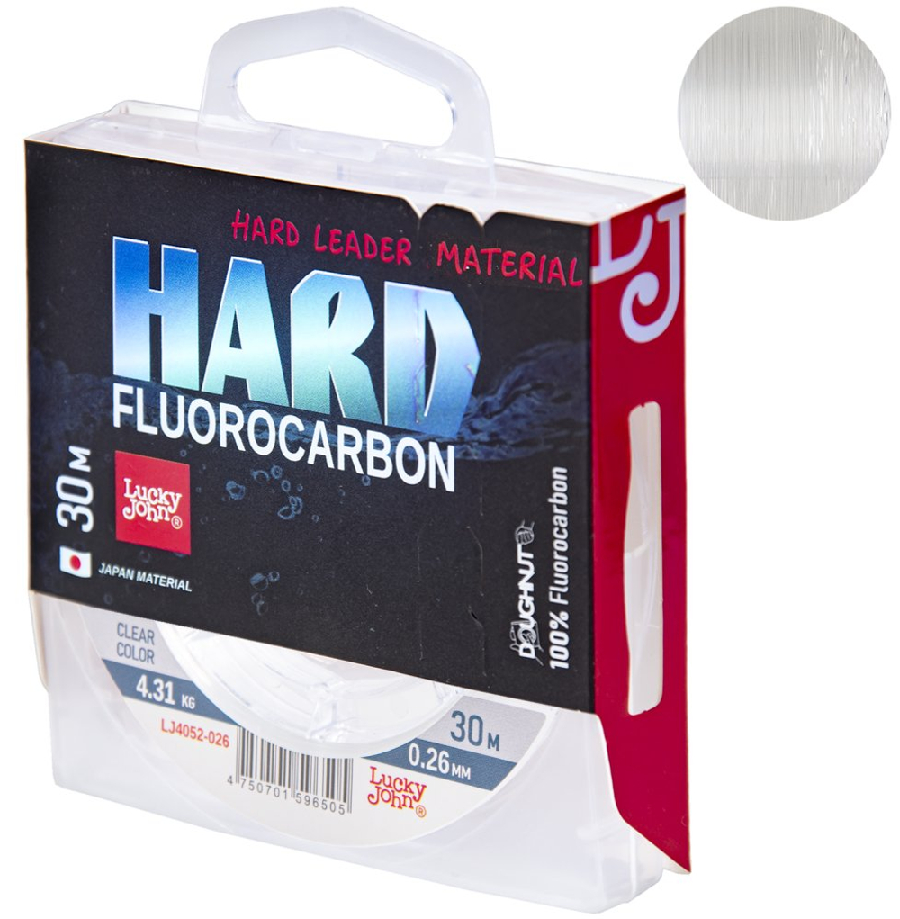 Леска LUCKY JOHN Fluorocarbon Hard 0.26 мм / 30 м