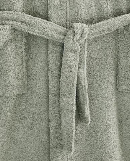 ZARA HOME ХЛОПКОВЫЙ ХАЛАТ, СВЕТЛО-ЗЕЛЕНЫЙ