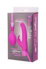 Надувной силиконовый вибратор Vibe Inflate (7 режимов , 19,5 см, розовый) (Цвет: розовый)