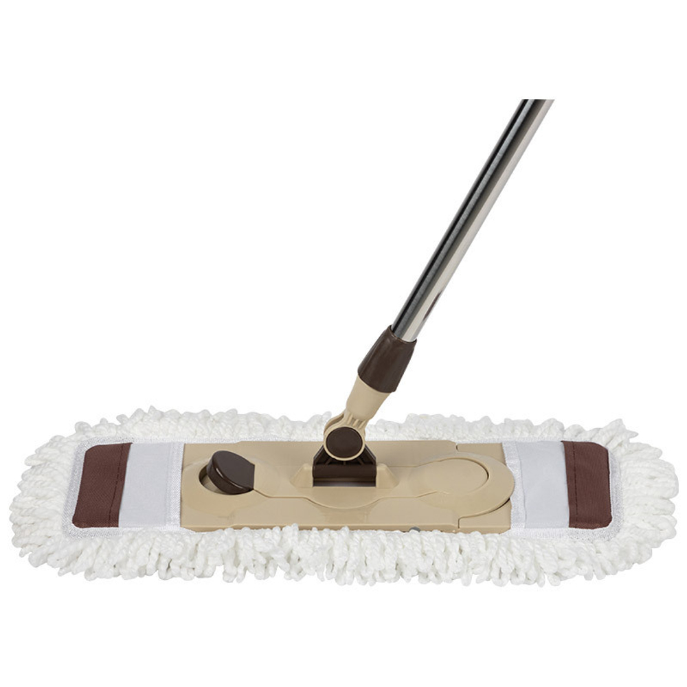 Швабра для пола с насадкой из микрофибры 14*44см и телескопическим черенком 83-128см, MopM15-M