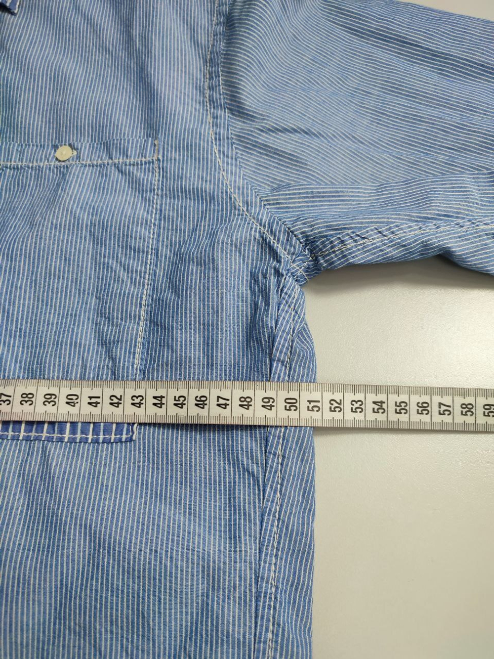 Рубашка полосатая из хлопка 48 размер