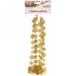 Бусы на ёлку 2,0 м «Снежинки», Золото