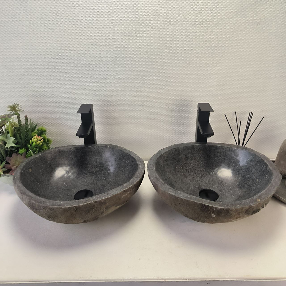 Раковина из речного камня ПАРА! RS-63700 43*40*15 2шт 0126