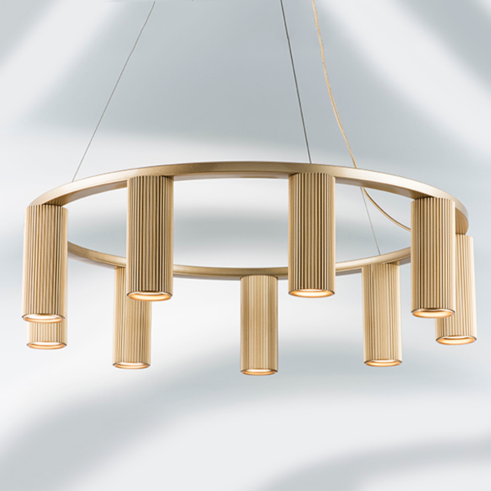 718093 Люстра ROMA 9х28W GU10 (led) ШАМПАНЬ