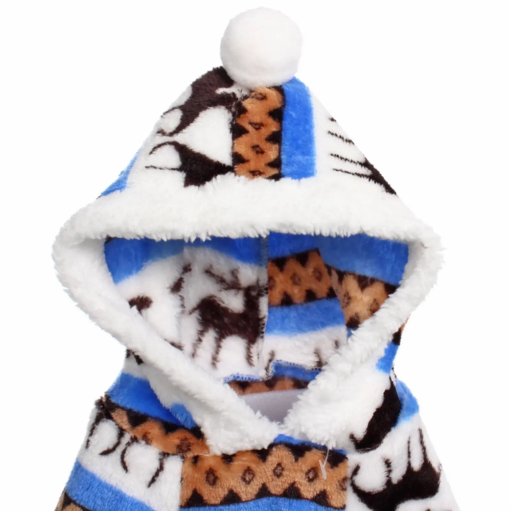 Комбинезон зимний для мелких и средних пород собак «МОДНЫЙ БРО», цвет голубой, р М