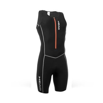 Короткий гидрокостюм женский Head Tri-Suit с молнией лайкра черный