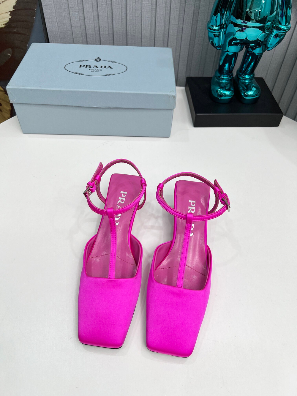 Prada Satin Slingback Pumps