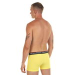 Желтые мужские трусы-боксеры с пришивной брендированной резинкой (Размер: XL) (Цвет: желтый)