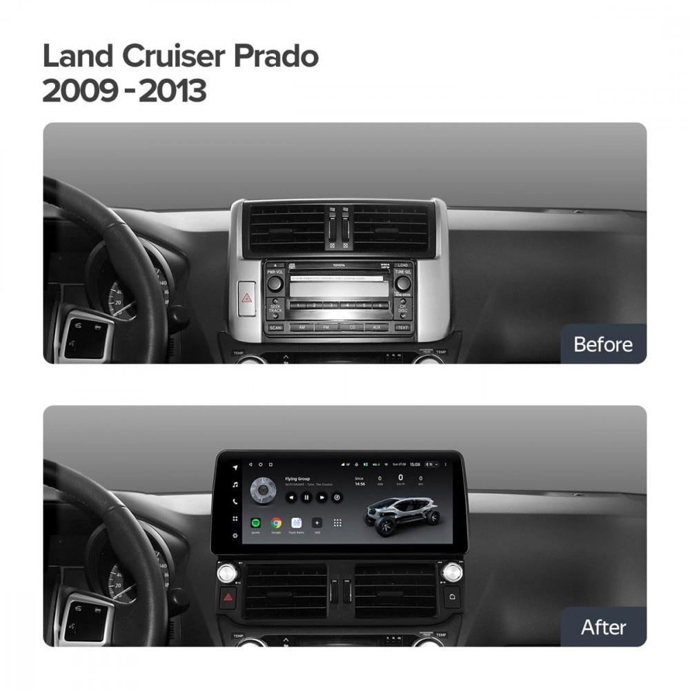 Переходная рамка магнитолы TOYOTA LAND CRUISER PRADO 150 2013-2017 12,3 дюймов