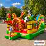 Коммерческий надувной батут "Сафари-экскурсия", с горкой 5*4*2,8 м