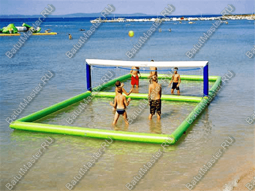 Водный надувной аттракцион «Футбольное, волейбольное поле на воде» 10×5×2 м